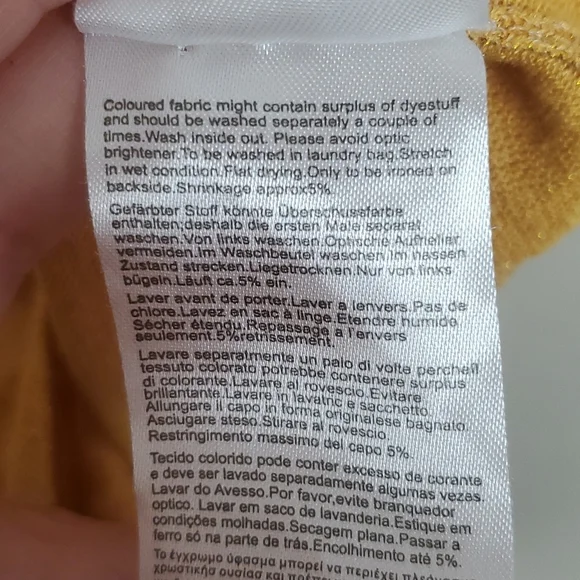 Anthropologie Numph Gold Glitter Knit Retro Cardigan Size Medium - Picture 6 of 7